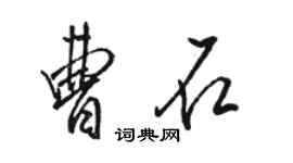 駱恆光曹石行書個性簽名怎么寫