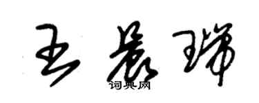 朱錫榮王晨瑞草書個性簽名怎么寫