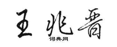 駱恆光王兆晉行書個性簽名怎么寫
