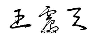 曾慶福王震天草書個性簽名怎么寫