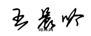 朱錫榮王晨吟草書個性簽名怎么寫