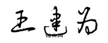 曾慶福王建為草書個性簽名怎么寫