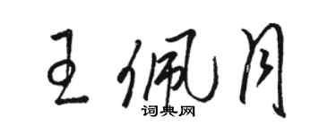 駱恆光王佩月草書個性簽名怎么寫