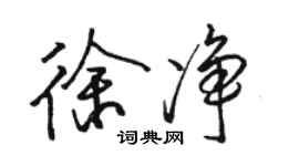 駱恆光徐淨行書個性簽名怎么寫