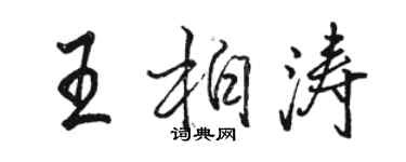 駱恆光王柏濤行書個性簽名怎么寫