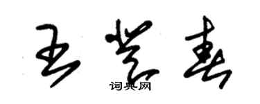 朱錫榮王登春草書個性簽名怎么寫