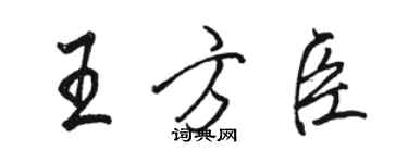 駱恆光王方臣行書個性簽名怎么寫