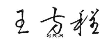 駱恆光王方程草書個性簽名怎么寫