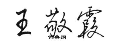 駱恆光王敬霞行書個性簽名怎么寫