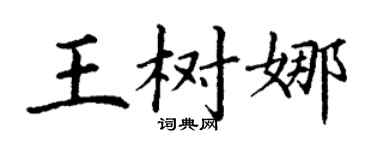 丁謙王樹娜楷書個性簽名怎么寫