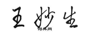 駱恆光王妙生行書個性簽名怎么寫