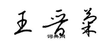 梁錦英王晉菊草書個性簽名怎么寫