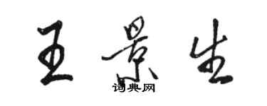 駱恆光王景生行書個性簽名怎么寫