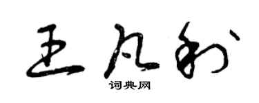 曾慶福王凡利草書個性簽名怎么寫