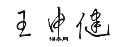 駱恆光王申健草書個性簽名怎么寫