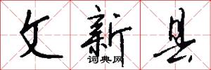 文新縣怎么寫好看