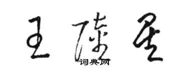 駱恆光王陸星草書個性簽名怎么寫