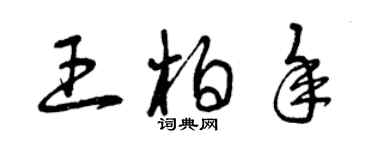 曾慶福王柏年草書個性簽名怎么寫