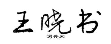 曾慶福王曉書行書個性簽名怎么寫