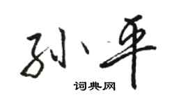 駱恆光孫平行書個性簽名怎么寫