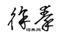 駱恆光徐秦草書個性簽名怎么寫