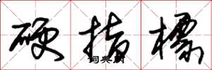 朱錫榮硬指標草書怎么寫