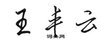 駱恆光王豐雲行書個性簽名怎么寫