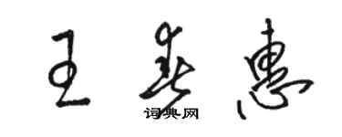 駱恆光王春惠草書個性簽名怎么寫