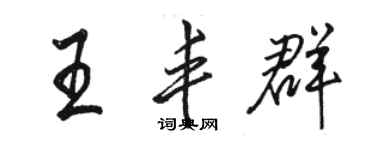 駱恆光王豐群行書個性簽名怎么寫