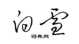 駱恆光白雪草書個性簽名怎么寫