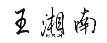 駱恆光王湘南行書個性簽名怎么寫