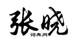 胡問遂張曉行書個性簽名怎么寫