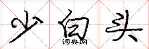 龐中華少白頭行書怎么寫
