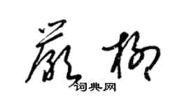 梁錦英嚴柳草書個性簽名怎么寫