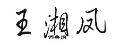 駱恆光王湘鳳行書個性簽名怎么寫