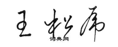 駱恆光王松虎草書個性簽名怎么寫