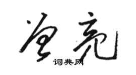 駱恆光曾亮草書個性簽名怎么寫