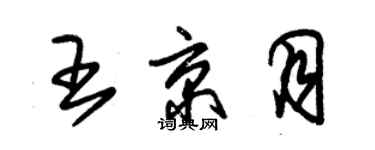 朱錫榮王京月草書個性簽名怎么寫