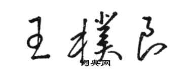 駱恆光王朴良草書個性簽名怎么寫