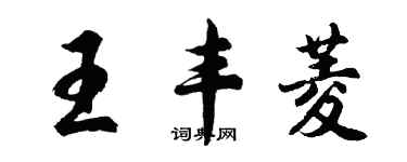 胡問遂王豐菱行書個性簽名怎么寫