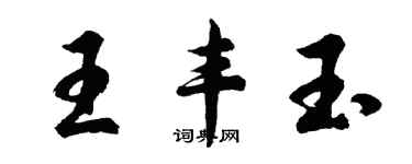 胡問遂王豐玉行書個性簽名怎么寫