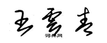 朱錫榮王雲青草書個性簽名怎么寫