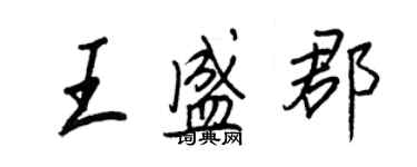 王正良王盛郡行書個性簽名怎么寫