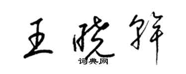 梁錦英王曉乾草書個性簽名怎么寫