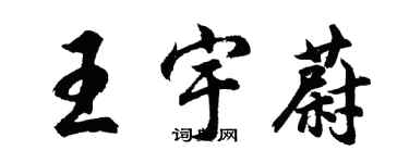胡問遂王宇蔚行書個性簽名怎么寫