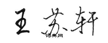 駱恆光王蘇軒行書個性簽名怎么寫