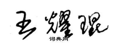 朱錫榮王耀琨草書個性簽名怎么寫