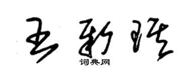 朱錫榮王新琪草書個性簽名怎么寫