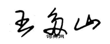 朱錫榮王多山草書個性簽名怎么寫