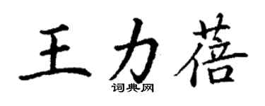 丁謙王力蓓楷書個性簽名怎么寫